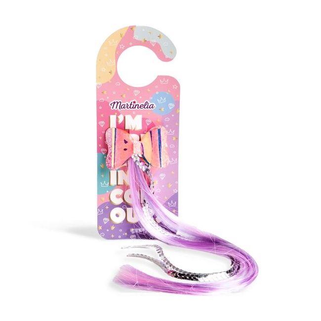 Clips de par funda cu extensie colorata I'm Dreaming In Colors Martinelia 8905B