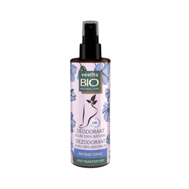 Deodorant antibacterian vegan pentru picioare cu alaun Venita 100 ml