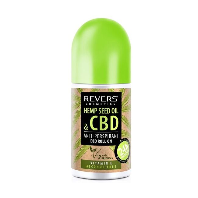 Deodorant roll-on antitranspiratie CDB si vitamina E, fara alcool Revers, 50 ml