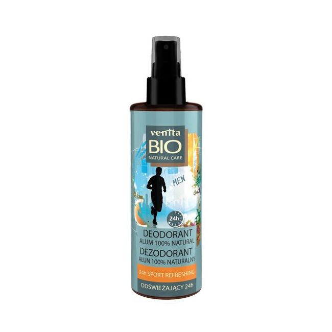 Deodorant vegan pentru barbati cu alaun, Refreshing Venita 100 ml