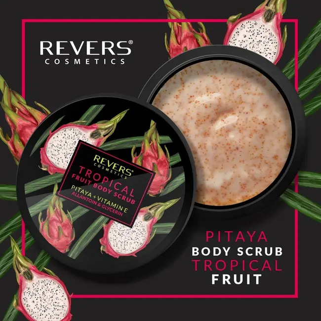Exfoliant de corp cu granule grosiere cu extract de Fructul Dragonului Revers 200 ml