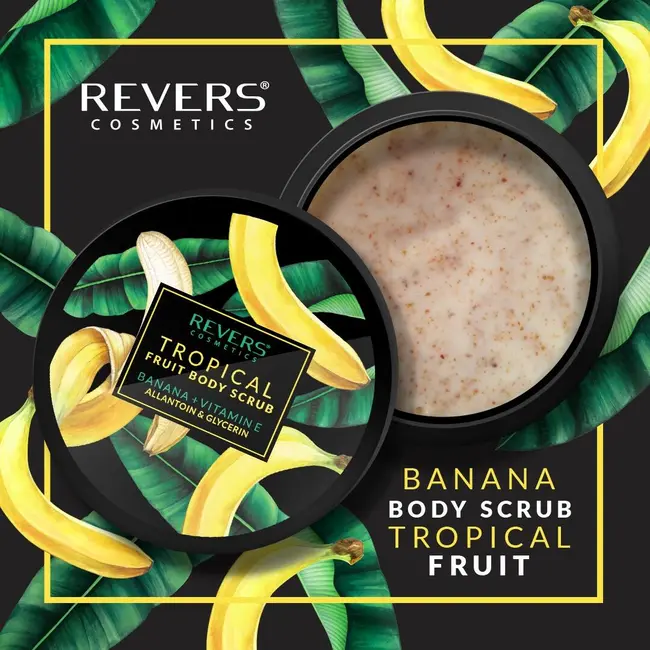 Exfoliant de corp cu granule grosiere cu extract de floare de banane Revers 200 ml
