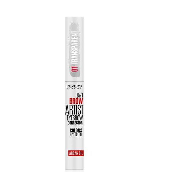 Gel styling corector sprancene 8 in 1 Brow Artist Revers 01, transparent, 7 ml