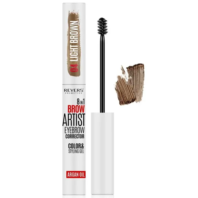 Gel styling corector sprancene 8 in 1 Brow Artist Revers 04, maro deschis, 7 ml