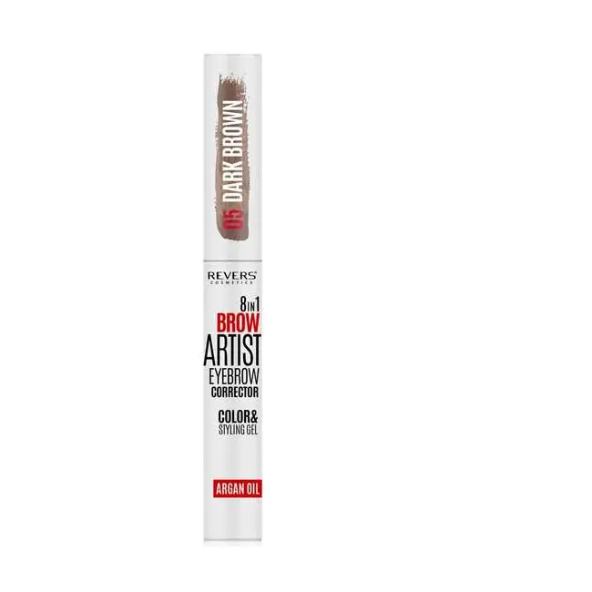 Gel styling corector sprancene 8 in 1 Brow Artist Revers 05, maro inchis, 7 ml