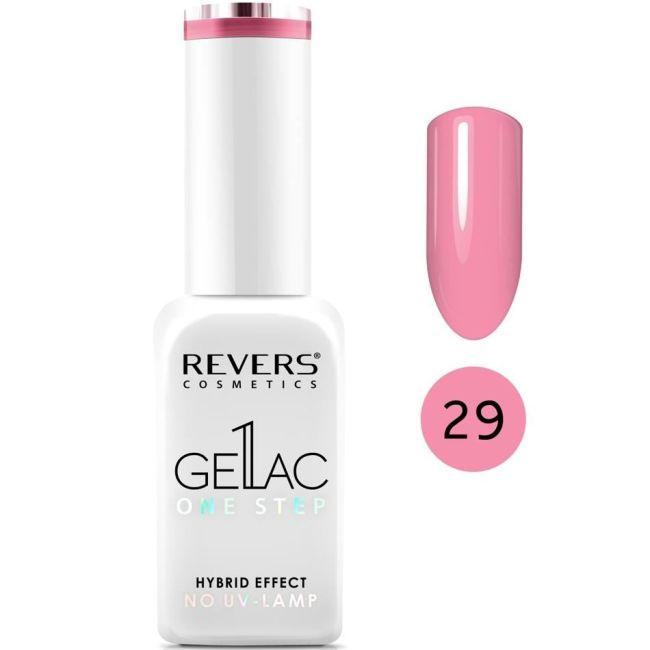 Lac de unghii Gellac 1 Step, Hybrid Effect, Non UV, Revers, 29 Antique Rose, 10 ml