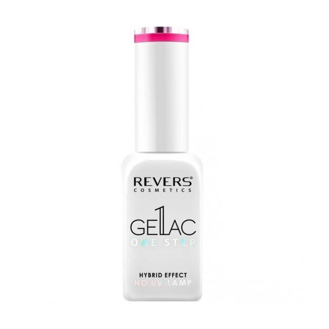Lac de unghii Gellac 1 Step, Hybrid Effect, Non UV, Revers, 51 Roz neon, 10 ml
