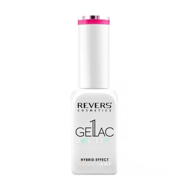 Lac de unghii Gellac 1 Step, Hybrid Effect, Non UV, Revers, 51 Roz neon, 10 ml
