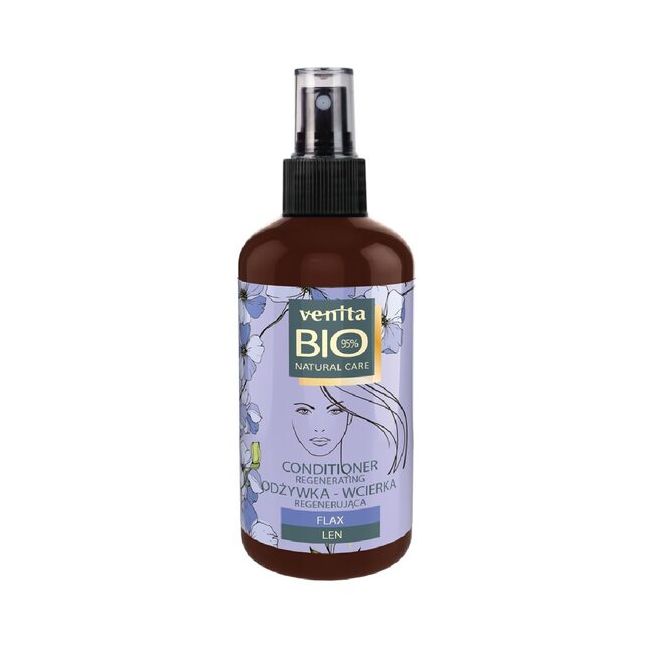 Lotiune de par vegana, regeneranta, cu extract de in, par deteriorat, cu tendinta de cadere si ingrasare, Venita, 100ml