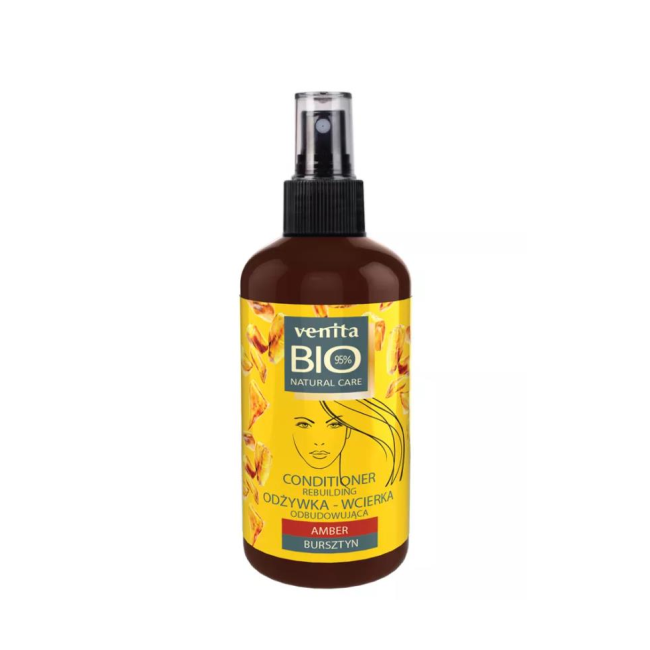 Lotiune par vegana, regeneranta, cu extract de chihlimbar, pentru par vopsit, Venita, 100ml