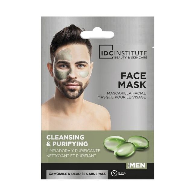 Masca faciala pentru barbati Oil Control cu musetel si minerale de la Marea Moarta, IDC Institute 3439, 15 g