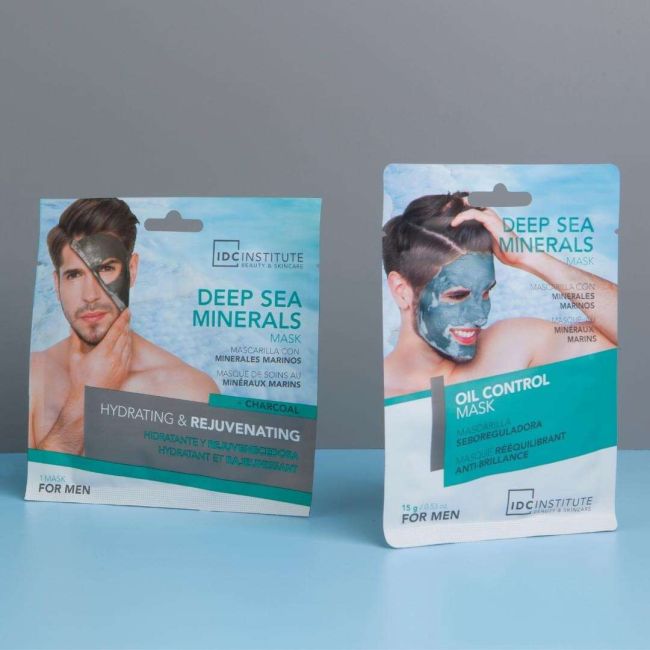 Masca faciala pentru barbati Oil Control cu musetel si minerale de la Marea Moarta, IDC Institute 3439, 15 g