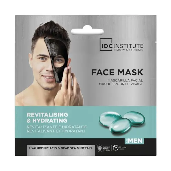 Masca faciala pentru barbati cu acid hialuronic si minerale de la Marea Moarta IDC Institute 3438, 22 g