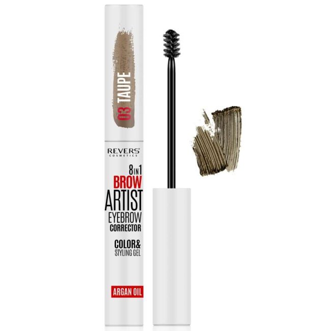 Set 12 bucati Gel styling corector sprancene 8 in 1 Brow Artist Revers, 7 ml
