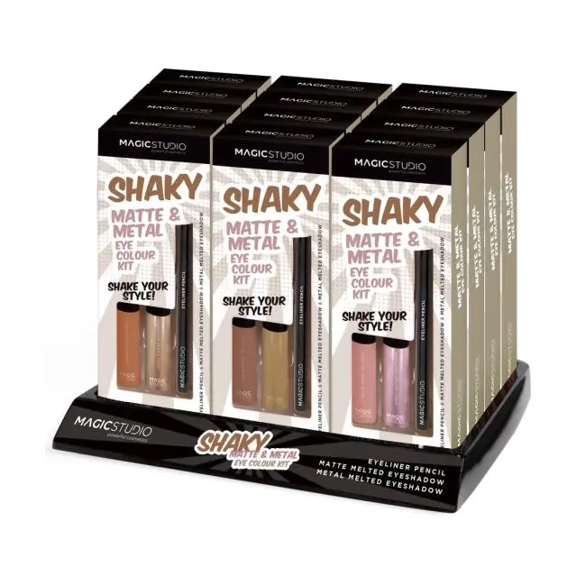 Set 12 bucati Pachet creion si fard lichid de pleoape Matte & Metal de la Magic Studio 60751