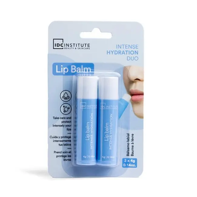 Set 2 balsam de buze cu hidratare intensa Duo IDC Institute 42101, 2x4 g