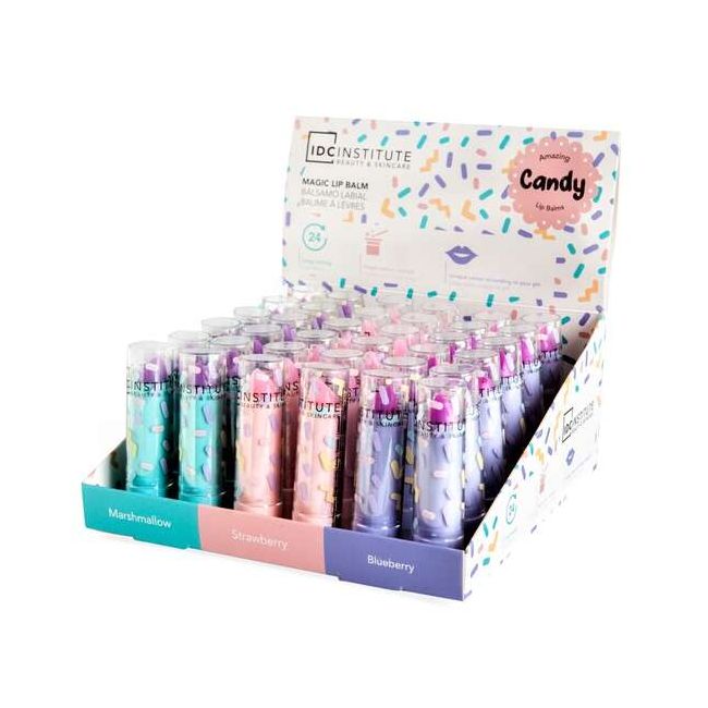 Set 24 bucati Balsam de buze cu aroma Candy Magic IDC Institute 24800