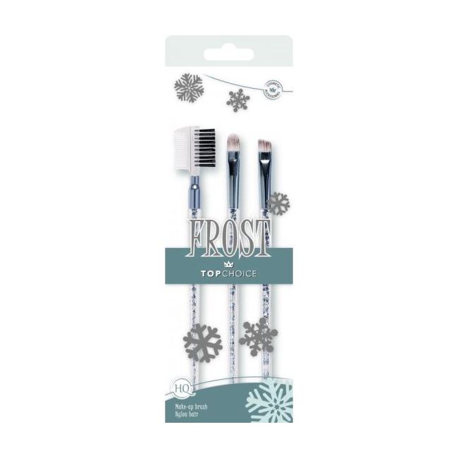 Set 3 pensule pentru machiaj Frost Top Choice 38273, 18 cm