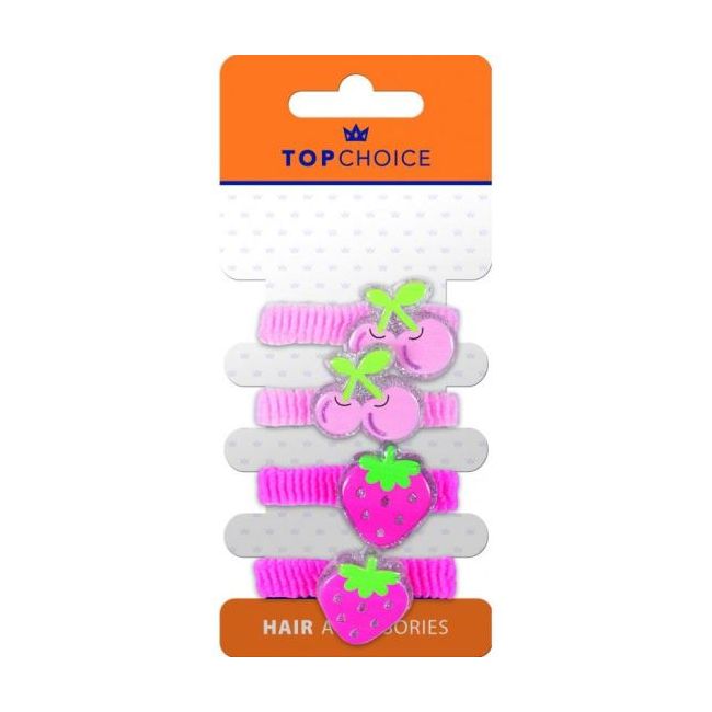 Set 4 elastice de par, pentru copii, Top Choice TC22937