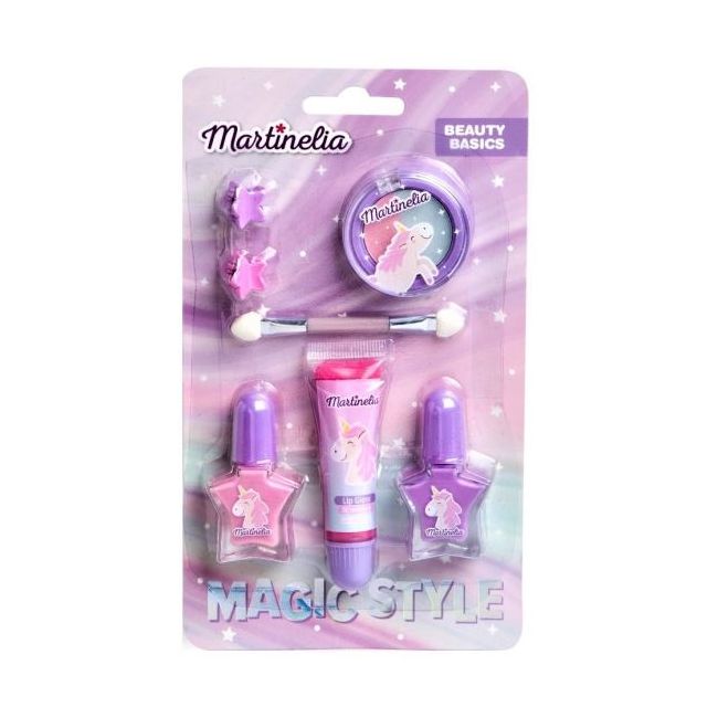 Set 7 accesorii cosmetice Little Unicorn Beauty Basics Martinelia 11955