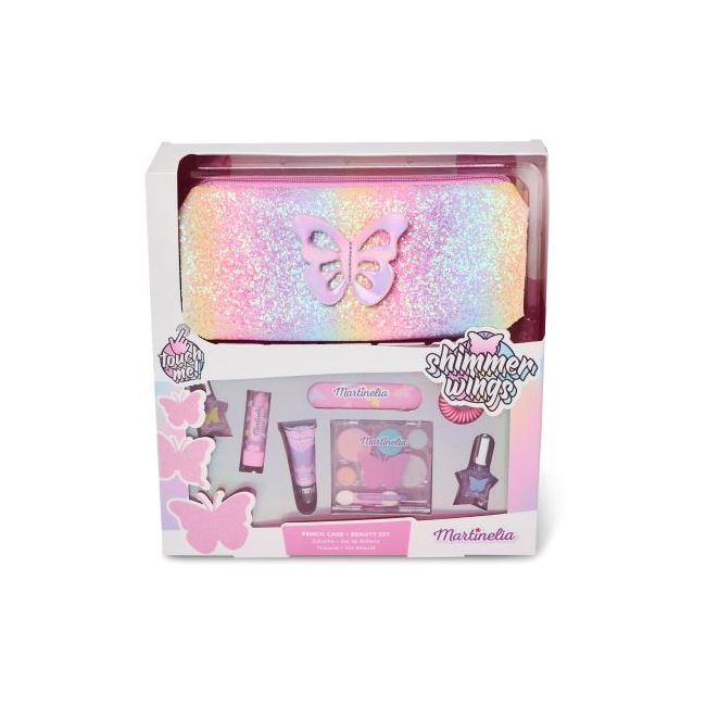 Set de frumusete si penar Shimmer Wings Pencil Case & Beauty Set Martinelia 30605