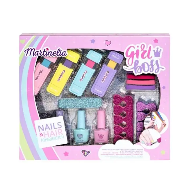 Set lac de unghii si creta pentru par Martinelia 35001