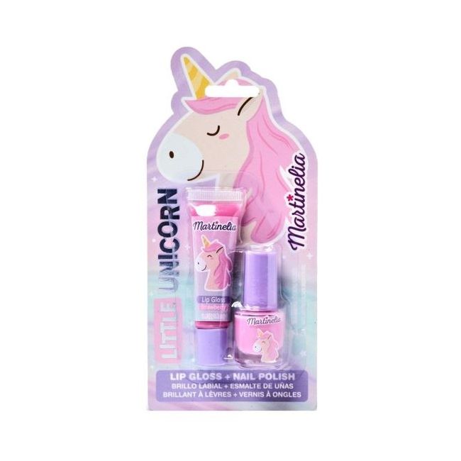 Set luciu de buze si lac unghii copii Little Unicorn Duo Martinelia 11932