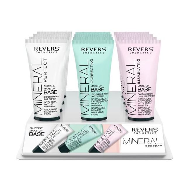 Set mix 12 bucati Baza machiaj Mineral Perfect, Revers, matifianta, corectoare, iluminatoare, 30 ml