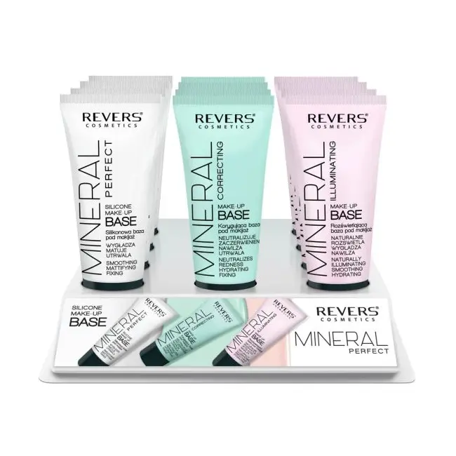 Set mix 12 bucati Baza machiaj Mineral Perfect, Revers, matifianta, corectoare, iluminatoare, 30 ml