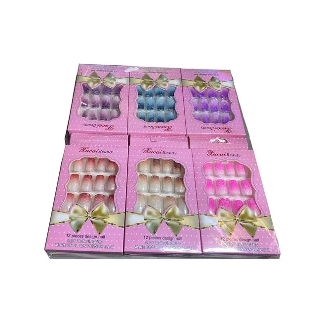 Set mixt unghii false autoadezive press-on (12cutii)