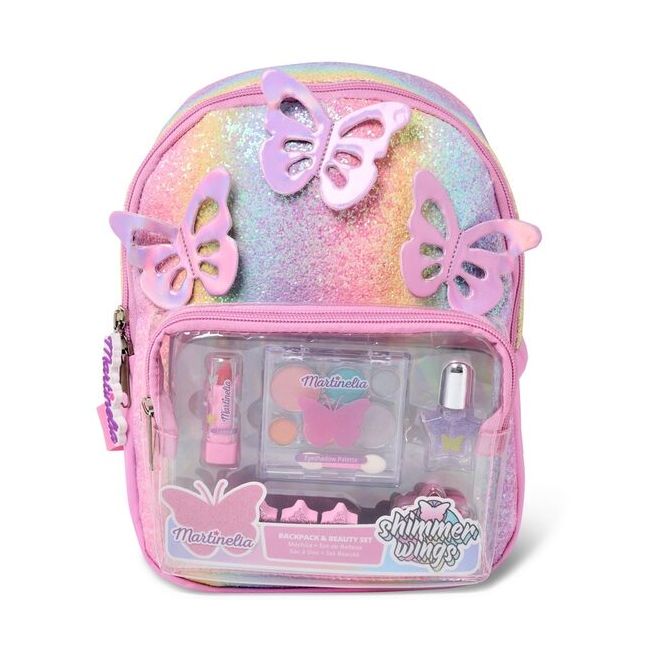 Set rucsac si produse cosmetice pentru copii Martinelia Shimmer Wings Bagpack & Beauty Set 30606