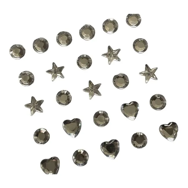 Strassuri autoadezive pentru machiaj Clear Shapes, pentru fata, corp, unghii, Chique