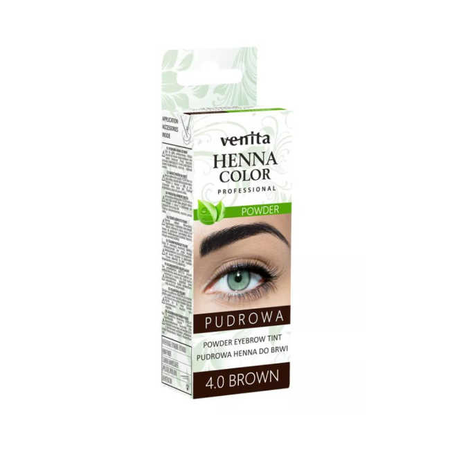 Vopsea pudra pentru sprancene Henna Venita, 04, maro, 4 g