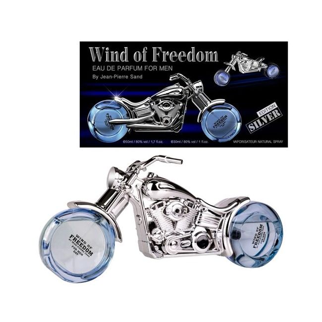 Apa de parfum pentru barbati, Wind of Freedom Silver, Accentra, 30ml zi & 50ml noapte