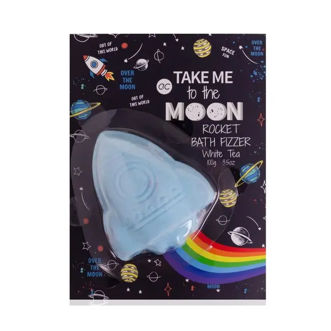 Bomba efervescenta de baie pentru copii Take me to the Moon Rainbow Trail Effect, Accentra, 355871, 100g