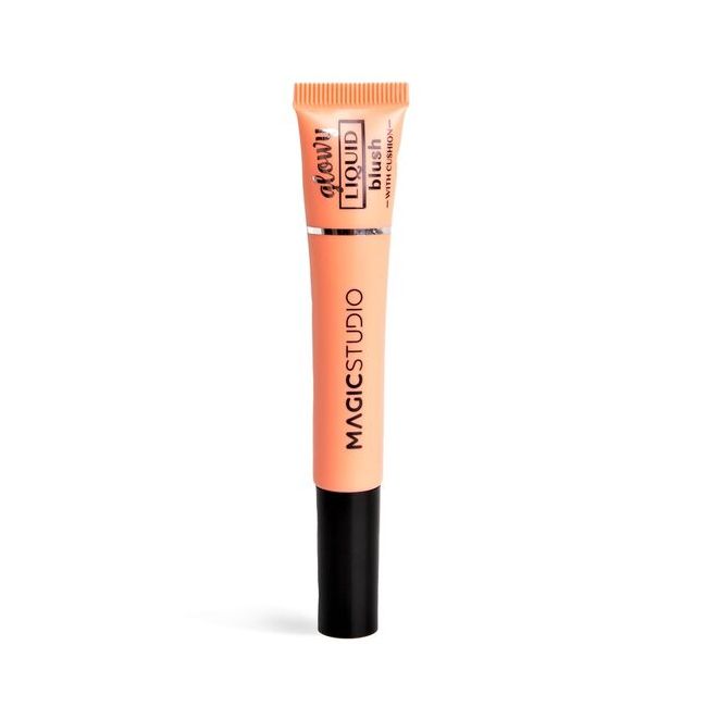 Fard de obraz lichid cu aplicator Glowy, Magic Studio 32007, piersica, 11ml
