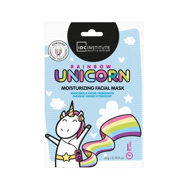 Mască facială hidratantă Rainbow Unicorn, IDC Institute, 90016, 22g