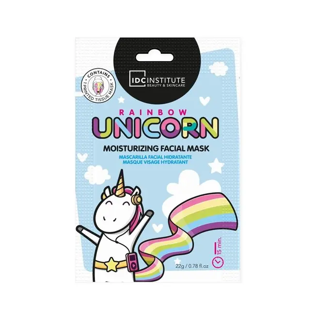 Mască facială hidratantă Rainbow Unicorn, IDC Institute, 90016, 22g