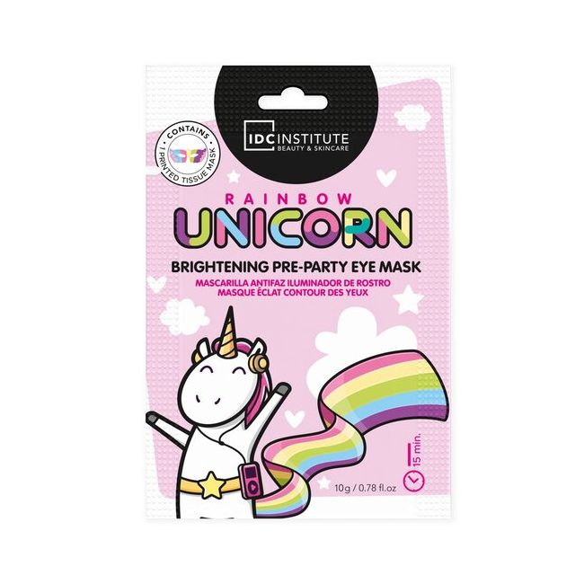 Mască pentru ochi Rainbow Unicorn Pre-Party, IDC Institute,  90018, 10 g
