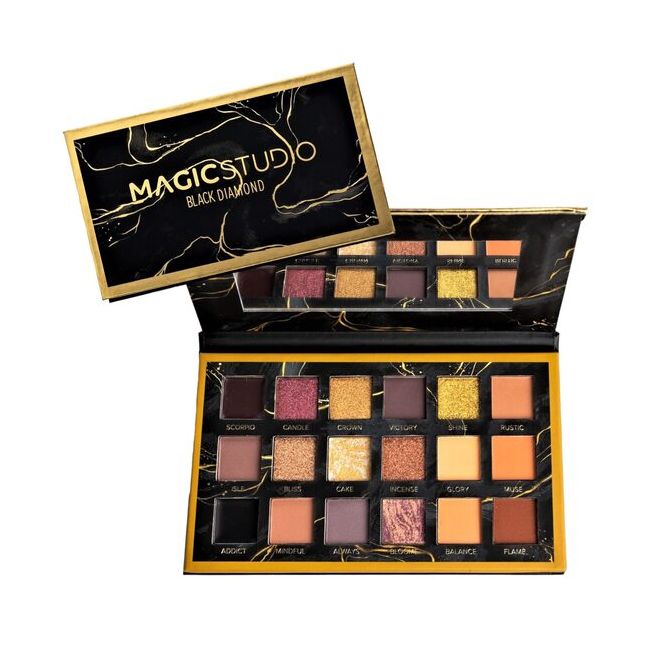 Paleta fard de pleoape Black Diamond, Magic Studio, 18 nuante, 26002