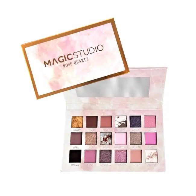 Paleta fard pleoape Rose Quartz, Magic Studio 24501, 18 culori