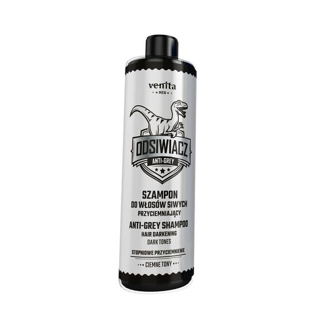 Sampon anti-incaruntire pentru barbati, tonuri inchise, Venita Men AntiGrey, 200ml
