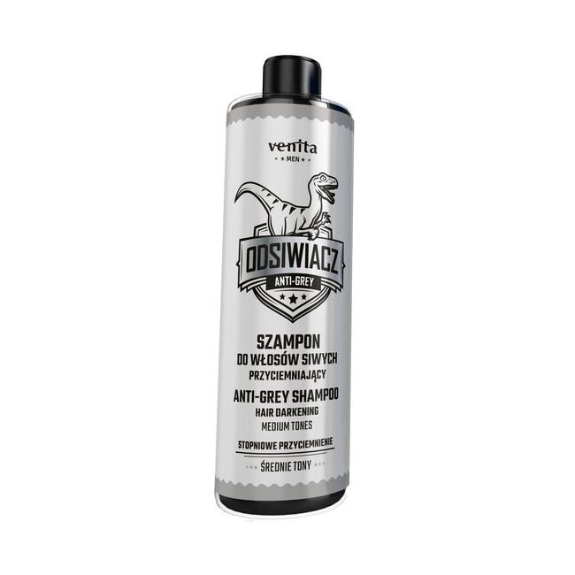 Sampon anti-incaruntire pentru barbati, tonuri medii, Venita Men AntiGrey, 200ml