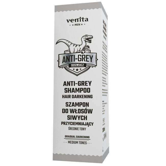 Sampon anti-incaruntire pentru barbati, tonuri medii, Venita Men AntiGrey, 200ml