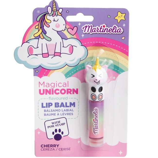 Set 12 Balsamuri de buze cu stampila Magical Unicorn, Martinelia, 79003, 1,8g