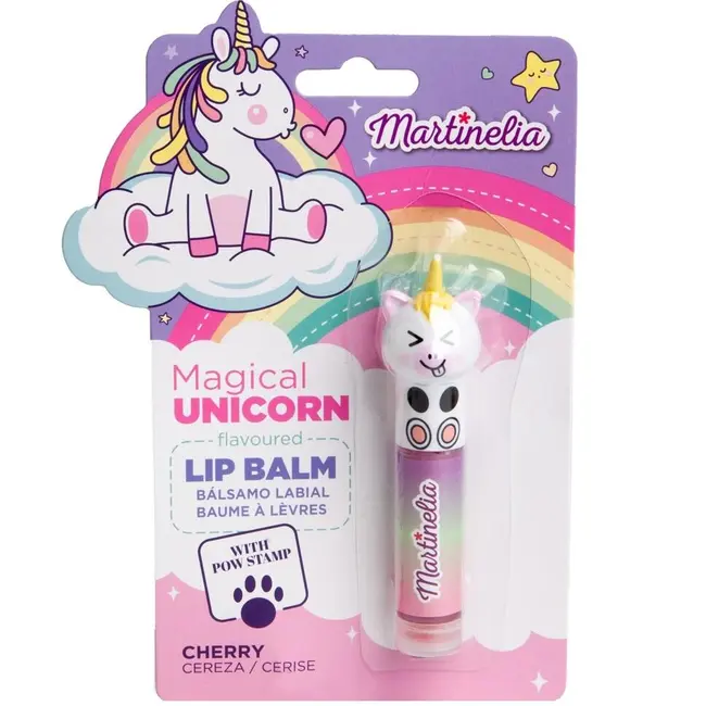 Set 12 Balsamuri de buze cu stampila Magical Unicorn, Martinelia, 79003, 1,8g