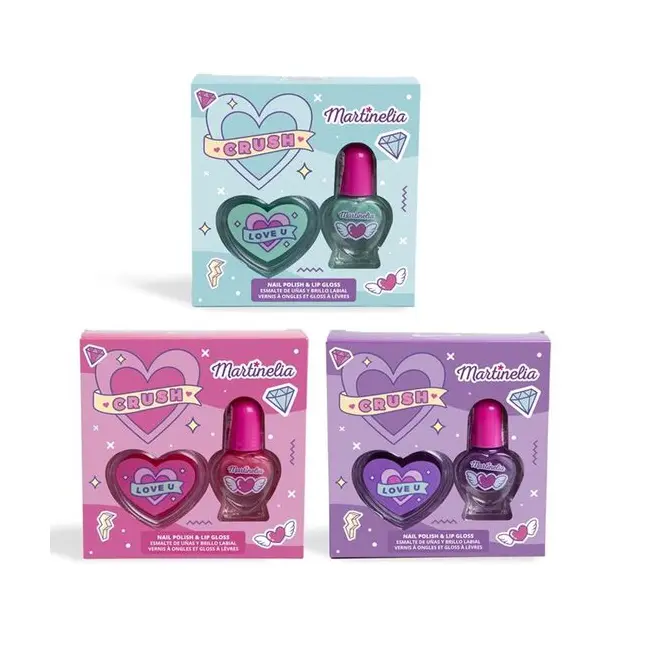 Set 12 de pachete cu gloss de buze si lac de unghii Crush Nail Duo, Martinelia, 82500