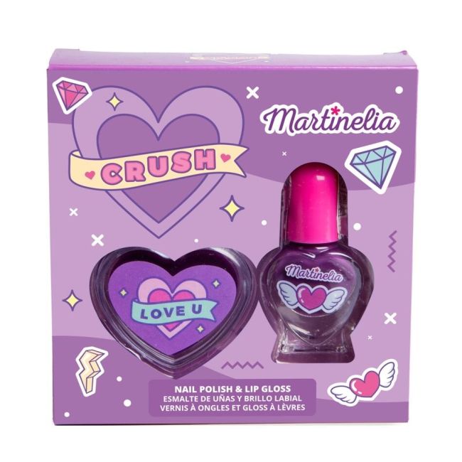 Set 12 de pachete cu gloss de buze si lac de unghii Crush Nail Duo, Martinelia, 82500