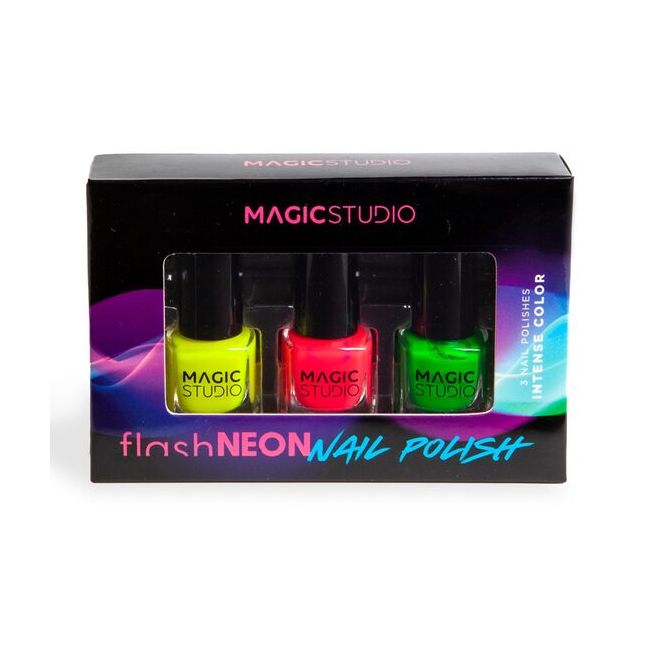 Set 3 lacuri de unghii Neon Nails Magic Studio 12264