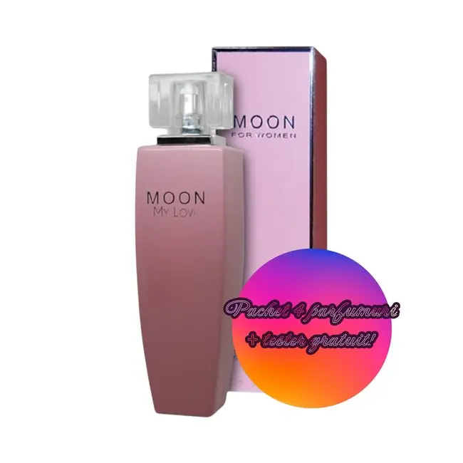 Set 4 Apa de Parfum Cote d'Azur Boston Moon My Love, Femei, 100 ml +Tester GRATUIT